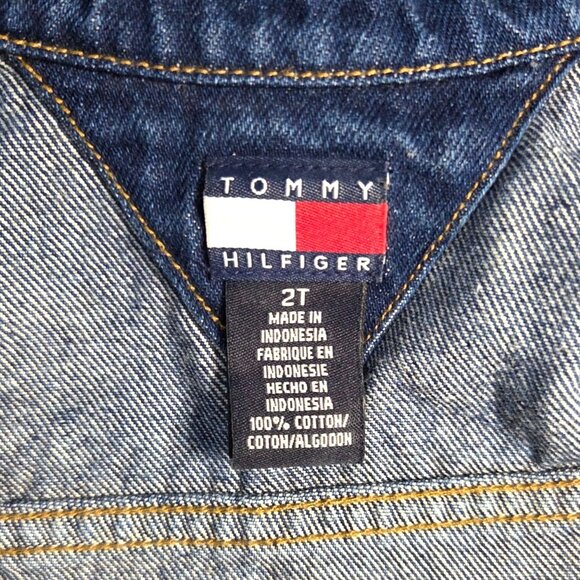 Tommy Hilfiger Unisex Toddler Kid's Classic Blue Denim Trucker Jean Jacket 2T - Picture 4 of 5